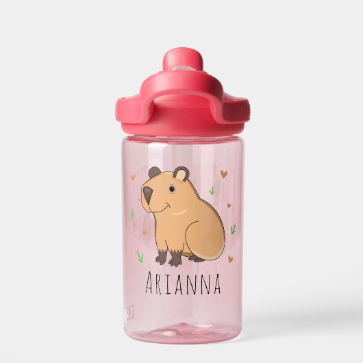 Leuke Capybara Kinder School Waterfles (Achterkant)