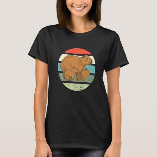 Leuke Capybara Met Baby's T-shirt (Voorkant)