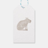 Leuke Capybara Santa Hat Kerstmis Cadeaulabel (Achterkant)