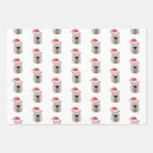 Leuke Capybara Santa Hat Kerstmis Inpakpapier Vel (Voorkant 2)