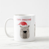 Leuke Capybara Santa Hat Kerstmis Koffiemok (Links)