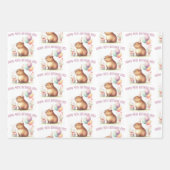 Leuke Capybara verjaardagsfeest Inpakpapier Vel (Voorkant 2)