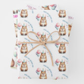 Leuke Capybara verjaardagsfeest Inpakpapier Vel (In situ)