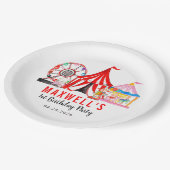 Leuke Carnaval Circus Festival Show Kids Verjaarda Papieren Bordje (Gekanteld)