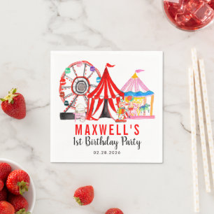 Leuke Carnaval Circus Festival Show Kids Verjaarda Servet