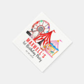 Leuke Carnaval Circus Festival Show Kids Verjaarda Servet (Hoek)