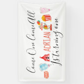 Leuke carnaval circus verjaardagsfeestbanner spandoek (Verticaal)