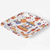 Leuke Carnaval Kinderen Verjaardagscircus Patroon  Papieren Bordje (Gebogen)