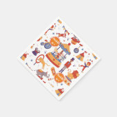 Leuke Carnaval Kinderen Verjaardagscircus Patroon  Servet (Hoek)