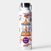 Leuke Carnaval Kinderen Verjaardagscircus Patroon Waterfles (Voorkant)