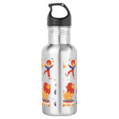 Leuke Carnaval Kinderen Verjaardagscircus Patroon  Waterfles (Achterkant)