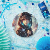 Leuke cartoon afbeeldingen papieren bordje (Feest)