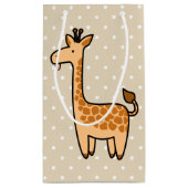 Leuke Cartoon Baby Giraffe & Polka Dots Klein Cadeauzakje (Achterkant)