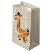 Leuke Cartoon Baby Giraffe & Polka Dots Klein Cadeauzakje (Voorkant Gekanteld)