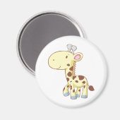 Leuke Cartoon Baby Giraffe Shirten Magneet (Voorkant / Achterkant)