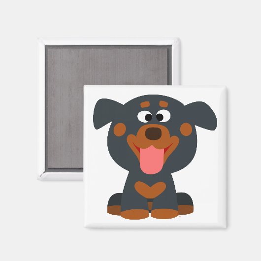 Leuke Cartoon Baby Rottweiler Magnet (Voorkant / Achterkant)