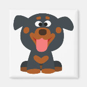 Leuke Cartoon Baby Rottweiler Magnet (Voorkant)