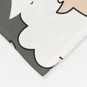 Leuke Cartoon Baby Schaap & Naam in Script Fleece Deken (Hoek)