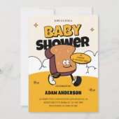 Leuke Cartoon Baby shower Uitnodiging voor Jongen (Voorkant)