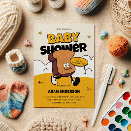 Leuke Cartoon Baby shower Uitnodiging voor Jongen