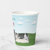 Leuke Cartoon Barnyard Farm Animals Kind jarig Papieren Bekers (Achterkant)