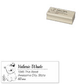 Leuke Cartoon Beer retouradres Rubberstempel (Gestempeld)