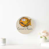 Leuke Cartoon blowfish Ronde Klok (Huis)