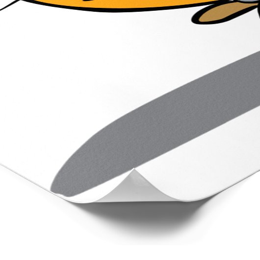 Leuke Cartoon Boy en hond spelen Fetch Poster (Hoek)