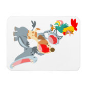 Leuke Cartoon Bremen Stadsmuzikanten Flexible Magn Magneet (Horizontaal)