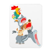 Leuke Cartoon Bremen Stadsmuzikanten Flexible Magn Magneet (Verticaal)