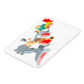 Leuke Cartoon Bremen Stadsmuzikanten Flexible Magn Magneet (Linkerzijde)