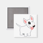 Leuke Cartoon Bull Terrier Magnet (Voorkant / Achterkant)