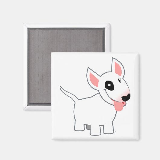 Leuke Cartoon Bull Terrier Magnet (Voorkant / Achterkant)