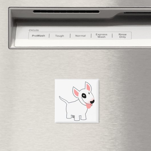 Leuke Cartoon Bull Terrier Magnet (Insitu (Vaatwasser))