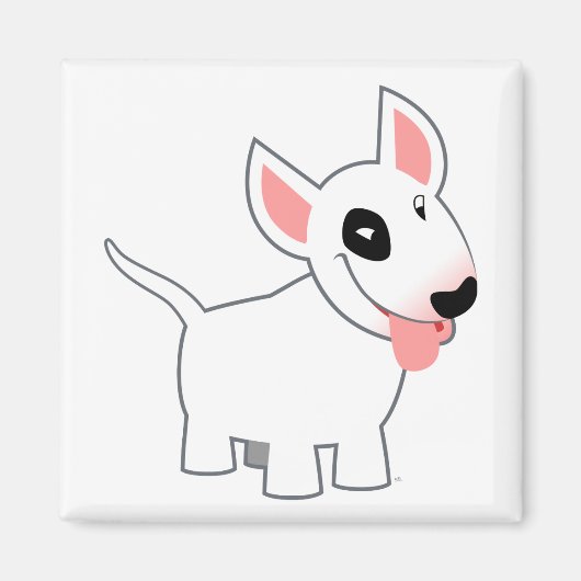 Leuke Cartoon Bull Terrier Magnet (Voorkant)