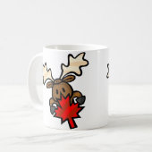 Leuke Cartoon Canadese Moose Koffiemok (Voorkant links)