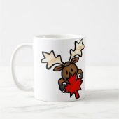 Leuke Cartoon Canadese Moose Koffiemok (Links)