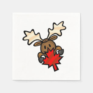 Leuke Cartoon Canadese Moose Servet