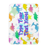 Leuke Cartoon dinosaurus patroonmagneet Magneet (Verticaal)