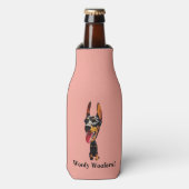 Leuke Cartoon Doberman Pinscher Bottle Cooler (Fles Voorkant)