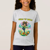 Leuke cartoon eten kinder shirt (Voorkant)