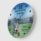 Leuke Cartoon Franse bulldog quarterback stadion Grote Klok (Hoek)