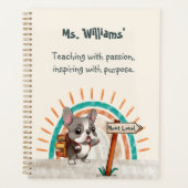 Leuke Cartoon Franse Bulldog Terug naar School doc Planner (Voorkant)