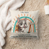 Leuke Cartoon Franse Bulldog Terug naar School stu Kussen (Deken)