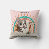 Leuke Cartoon Franse Bulldog Terug naar School stu Kussen (Achterkant)