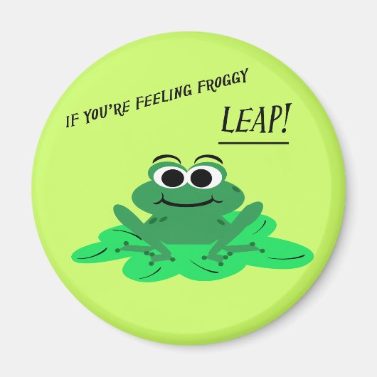 Leuke Cartoon Frog Motivatie magneet (Voorkant)