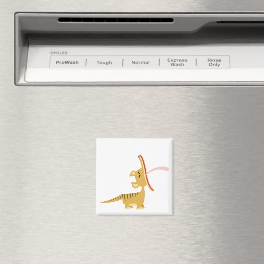 Leuke Cartoon Gapen Thylacine Magnet (Insitu (Vaatwasser))