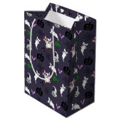 Leuke Cartoon Ghost Bulldog Halloween Gift Bag Medium Cadeauzakje (Achterkant Gekanteld)