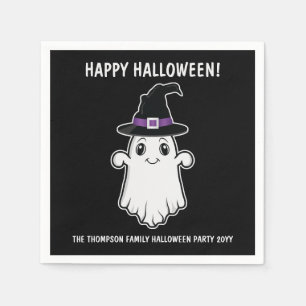 Leuke Cartoon Ghost Spirit Met Heks Pet Halloween Servet