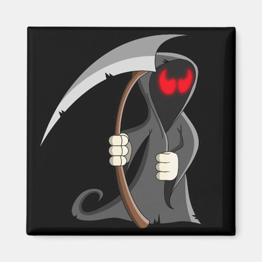 Leuke Cartoon Grim Reaper Halloween Magneet (Voorkant)